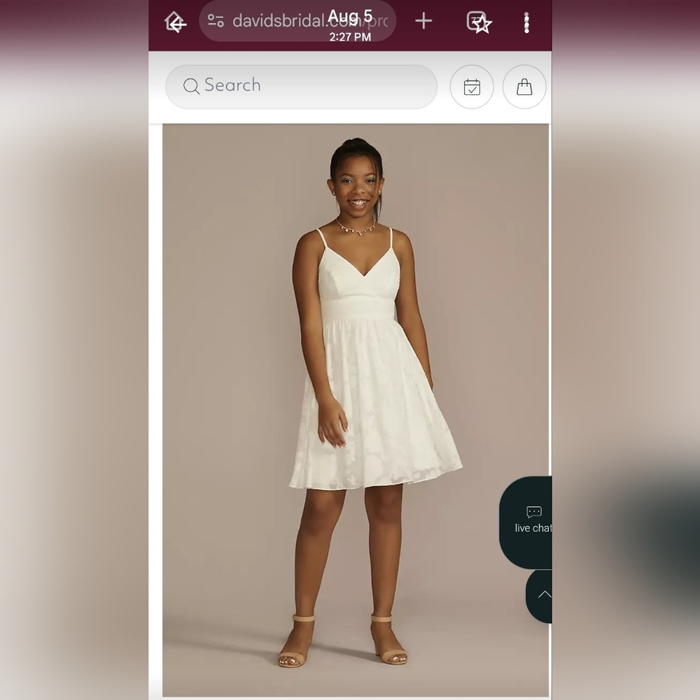 David's Bridal Ivory Dress Sz 6 NWT